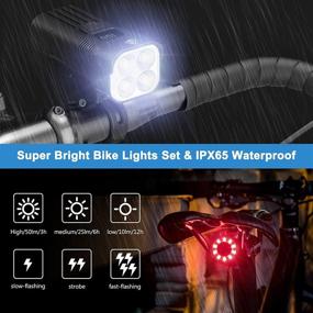 img 1 attached to 🚴 Te-Rich Bike Lights Front & Back Set - Rechargeable, Ultra Bright Headlight and Taillight, Quick Release Cycling Flashlight - Road/Mountain Bike Accessories for All