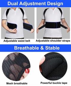 img 2 attached to Corrector Adjustable Breathable Straightener Shoulder