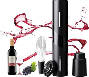 img 4 attached to 🍷 Eythify Electric Wine Opener Set: Hassle-free Cork Removal for Wine Lovers, Complete Kit with Stopper, Foil Cutter, and Aerator