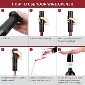 img 1 attached to 🍷 Eythify Electric Wine Opener Set: Hassle-free Cork Removal for Wine Lovers, Complete Kit with Stopper, Foil Cutter, and Aerator