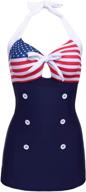 ekouaer womens keyhole swimsuit monokini women's clothing for swimsuits & cover ups logo