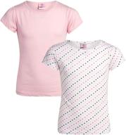 👚 real love girls' t-shirt - cotton crew neck graphic tee, short sleeve (2 pack) logo