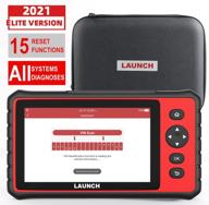 launch crp909c automotive diagnostic scanner, 7'' touchscreen, all systems obd2 scanner, auto scan tool car code reader, 15 service functions including oil abs srs epb sas tpms logo