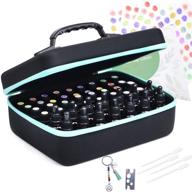 📦 optimized essential oil carrying storage case (top carry handle) - holds 48-68 small bottle box/roller bottles for 5ml, 10ml, 15ml, 20ml, 30ml/1oz - includes writable labels & opener logo