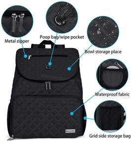 img 2 attached to 🐾 BAGLHER 丨Dog Travel Bag - Airline Approved Backpack for Pet Supplies, Including 2 Silicone Collapsible Bowls and 2 Food Baskets