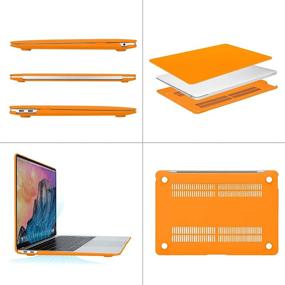 img 1 attached to 🍊 MOSISO Protective Hard Shell Case & Keyboard Cover Skin for MacBook Air 13 inch 2020 2019 2018 Release A2337 M1 A2179 A1932 Retina Display with Touch ID, Orange