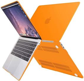 img 2 attached to 🍊 MOSISO Protective Hard Shell Case & Keyboard Cover Skin for MacBook Air 13 inch 2020 2019 2018 Release A2337 M1 A2179 A1932 Retina Display with Touch ID, Orange