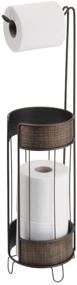 img 2 attached to Convenient and Stylish InterDesign Twillo Toilet Paper Holder with Dispenser and Spare Roll Storage - Bronze Finish