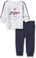 stylish and coordinated: tommy hilfiger pieces silver heather boys' clothing sets logo