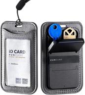 💼 puncube minimalist lanyard wallets with holder function logo