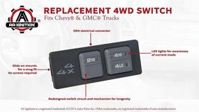 img 1 attached to 4WD Selector Switch Replacement - Chevy & GMC Vehicles Compatible - K1500 1996-1999, K2500 Suburban, Tahoe, Suburban, 1996-2000 K2500, Yukon - Replaces OEM part numbers 15969707, 19168766, 901-154, 901154