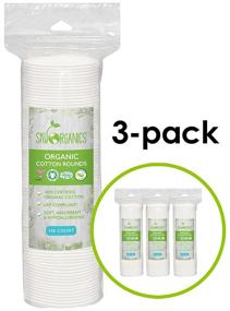 img 4 attached to 🌿 Sky Organics Cotton Rounds (300 ct. 3 x 100) - Organic, Fragrance-Free & Chlorine-Free Pads, 100% Biodegradable, Ultra Absorbent, Cruelty-Free Makeup Removal & Personal Care