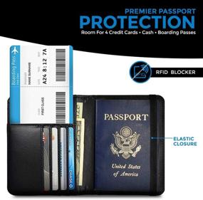 img 3 attached to Кожаная обложка для паспорта RFID Shield