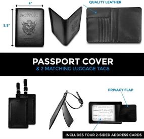 img 2 attached to Кожаная обложка для паспорта RFID Shield