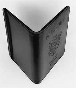 img 1 attached to Leather Passport Holder RFID Shield