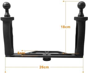 img 3 attached to Aluminum Alloy Hand Grip Stabilizer Gimbal for DSLR Camera, Action Camera, Video Film Movie Making Kit - Compatible with GoPro Hero 8/7/6, Canon, Nikon, Pentax, Sony, Olympus