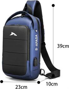 img 4 attached to BAPASA Crossbody Waterproof Shoulder Backpack