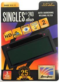 img 2 attached to 🔥 Optimize Your Welding Experience with ArcOne S240 DUO Auto-Darkening Filter - 2x4", Variable Shade (10/11), Grind Mode HD