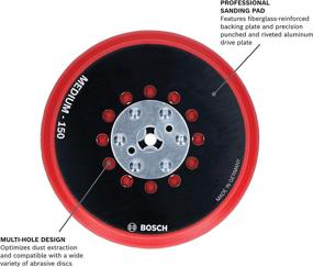 img 3 attached to 🛠️ BOSCH RSM6045 6 In. Medium Hook-and-Loop Multi-Hole Sanding Pad: Advanced Surface Sanding Solution