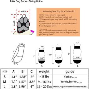 img 3 attached to 🧦 CONXKI Traction Control Cotton Socks for Indoor Dogs - Non-slip Knit Socks (5 Pack - 20 Pieces), 4 Velcro Straps, with Shown Color