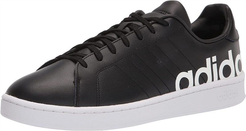 adidas grand court racquetball white men&#39;s shoes 标志
