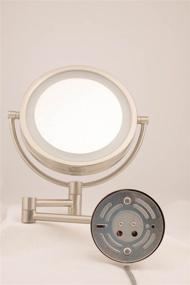 img 3 attached to 💡 Jerdon HL88CL: 8.5-Inch LED Lighted Wall Mount Makeup Mirror with 8x Magnification - Chrome Finish