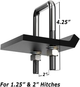 img 3 attached to 🔒 OxGord Hitch Tightener: Anti-Rattle Stabilizer for 1.25" to 2" Inch Hitches - Heavy-Duty Lock Down Trailer Tow Clamp Silencer with Rust-Free 304 Stainless Steel