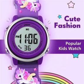 img 2 attached to Girls' Waterproof Cartoon Digital Sports Watches