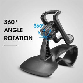 img 3 attached to Obeino 2-in-1 Car Phone Holder: Universal Cell Phone Mount Cradle with 360° Adjustable Clip for Air Vent and Dashboard Clamper. Compatible with iPhone XR, XS Max, XS, X, 8, 8 Plus, 7, 7 Plus, Galaxy S10, S10 Plus, and More.