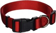 🐾 petmate aspen pet 20806 nylon adjustable collar - sizes 16 to 26-inch in red logo