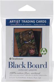 img 1 attached to Enhance Your Artistic Creations with Strathmore Artist Trading Cards Pkg Black