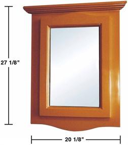 img 2 attached to Golden Oak Hardwood Wall Mounted Corner Bathroom Medicine Cabinet with Mirror, Pre-Assembled, Middle Shelf, Mounting Hardware - Renovator's Supply