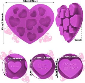 img 3 attached to Silicone Valentines Conversation Non Stick Chocolate