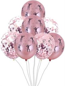 img 4 attached to 🎉 Bachelorette Party Decorations: Male Stripper Latex Balloons (18); Naughty Bridal Shower Decoration Gag Gifts with 12 Rose Gold Balloons, 6 Rose Gold Confetti Balloons (12 inch)