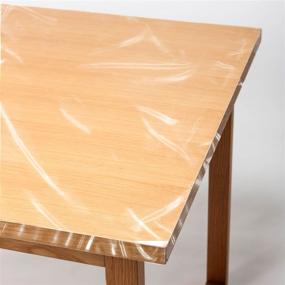 img 4 attached to 📦 Laminet Clear Plastic Elastic Fitted Table Cover Protector - Oblong/Oval Shape - Fits Tables 48"x68" - Buy Online Now!