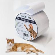 🐱 protecto cat scratch tape - furniture, carpet, couch scratching deterrent with double-sided sticky repellent & clawing prevention - anti-scratch kitty training for door frames & climbing guards logo