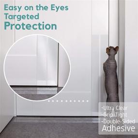 img 3 attached to 🐱 PROTECTO Cat Scratch Tape - Furniture, Carpet, Couch Scratching Deterrent with Double-Sided Sticky Repellent & Clawing Prevention - Anti-Scratch Kitty Training for Door Frames & Climbing Guards