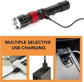 img 1 attached to 💡 POPULO 3-in-1 LED Work Lights: Magnetic Base, Flexible Gooseneck LED Flashlight, Slim Bar Light - 400 Lumens, Rechargeable for Household, Camping, and Car