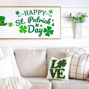 img 4 attached to 🍀 AENEY St Patricks Day Pillow Covers 18x18 Set of 4 - Green Buffalo Check Clover Lucky Decor for Home – St Patricks Day Throw Pillows with Decorative Cushion Cases – A294