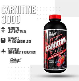 img 3 attached to 🔥 Nutrex Research Liquid Carnitine 3000: Premium Fat Loss Support, Berry Blast Flavor, 16 Fl Oz (Pack of 1), Stimulant-Free
