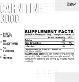 img 1 attached to 🔥 Nutrex Research Liquid Carnitine 3000: Premium Fat Loss Support, Berry Blast Flavor, 16 Fl Oz (Pack of 1), Stimulant-Free