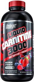 img 4 attached to 🔥 Nutrex Research Liquid Carnitine 3000: Premium Fat Loss Support, Berry Blast Flavor, 16 Fl Oz (Pack of 1), Stimulant-Free