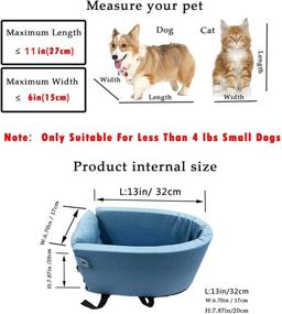 img 2 attached to 🐾 Ximei Dog Booster Car Seat Console: Secure Safety Seat for Small Pets & Cats - Ideal for SUV Travel