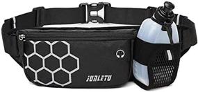 img 4 attached to 🏃 Waterproof Running Waist Bag with Water Bottle Holder, TFSeven Large Fanny Pack Ideal for Jogging, Casual Pouch, Bum Bag, Sport Belt - Perfect for Sports Festival, Workout, Traveling - Hands-Free Wallets Included