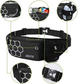 img 1 attached to 🏃 Waterproof Running Waist Bag with Water Bottle Holder, TFSeven Large Fanny Pack Ideal for Jogging, Casual Pouch, Bum Bag, Sport Belt - Perfect for Sports Festival, Workout, Traveling - Hands-Free Wallets Included