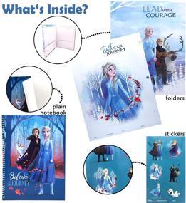 img 3 attached to Disney Frozen School Stationery Gift Set: Pencils, Eraser, Notebook, Case, Ruler, Folders and More for Back to School Supplies - Perfect for Pre-School and Kindergarten Education