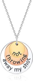 img 4 attached to 🎭 Hamilton Inspired Jewelry: 'No Regrets' Triple-Layer Necklace with Charm, Rise Up Necklace for Teen Girls, Broadway Musical Accessories