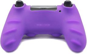 img 3 attached to Enhance Gaming Experience with BRHE PS4 Controller Skin: Anti-Slip Silicone Cover Case, Compatible with PS4 Slim/PS4 Pro Controllers, Includes 2 Cat Paw Thumb Grip Caps in Purple