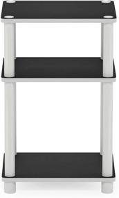 img 2 attached to FURINNO Just 3-Tier End Table, 1-Pack, White/White - Compact and Stylish Furniture Solution for any Space