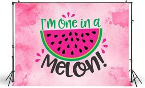 img 4 attached to 🍉 HUAYI 5x3ft Watermelon Princess 1st Birthday Photography Backdrop - Pink Melon Party Décor for Newborn Photoshoots and Baby Showers